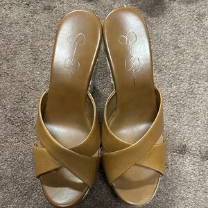 Jessica Simpson Brown Mules